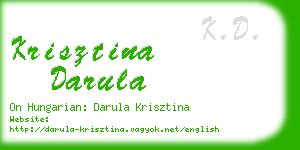 krisztina darula business card